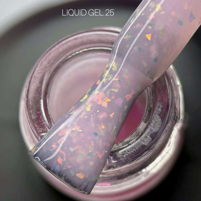 Saga Liquid Gel №25 Blush pink with foil 15ml