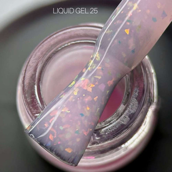 Saga Liquid Gel №25 Рожево-бузковий з фольгою 15ml