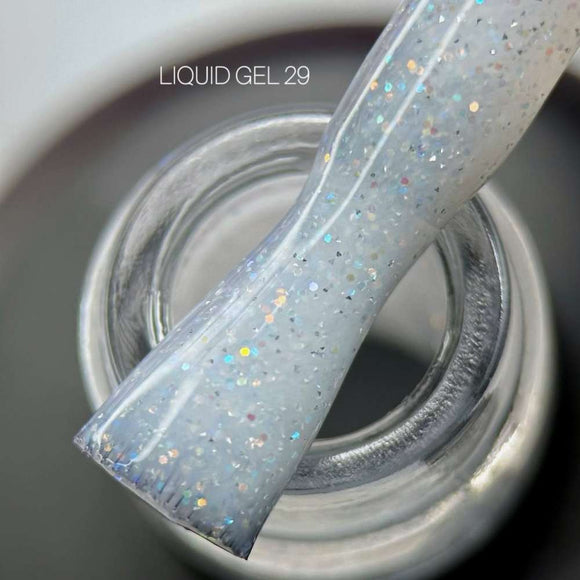 Saga Рідкий гель №29 Milky сірий з блискітками 15ml