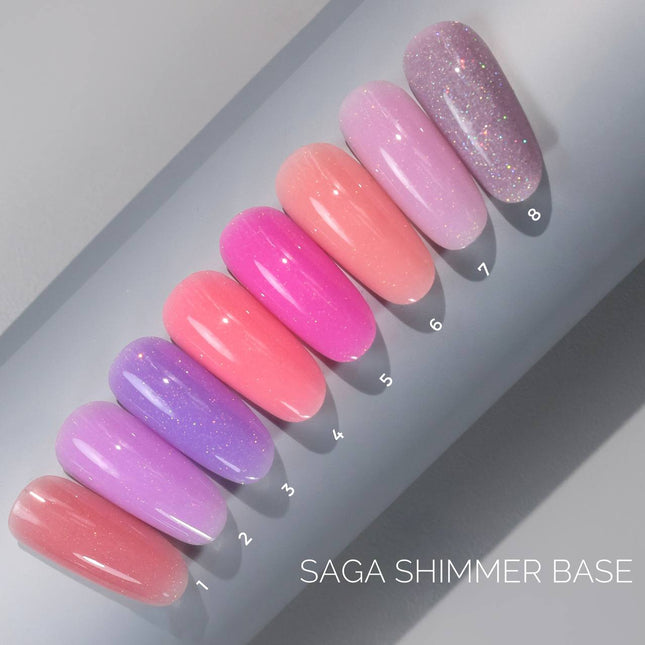 Saga Leaf Base №01 Albastru vivid cu folie argintie 9ml