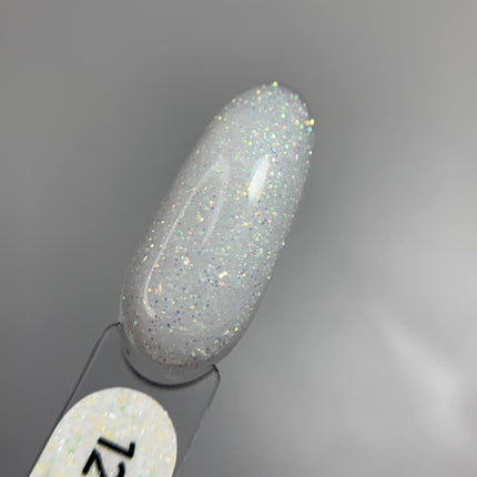Saga Shimmer Base №12 Milky bej cu sclipici holografic 15ml