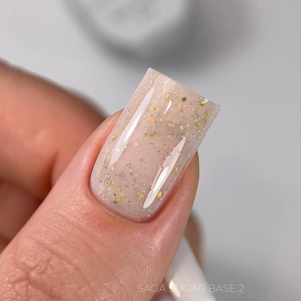 Saga Leaf Base №01 Albastru vivid cu folie argintie 9ml