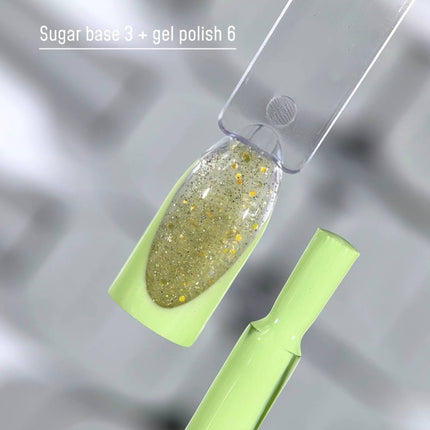 Saga Sugar Base №3 Brass with color glitter 10ml