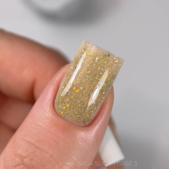 Saga Leaf Base №01 Albastru vivid cu folie argintie 9ml
