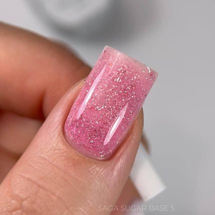 Saga Leaf Base №01 Albastru vivid cu folie argintie 9ml