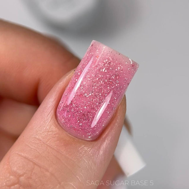 Saga Leaf Base №01 Albastru vivid cu folie argintie 9ml
