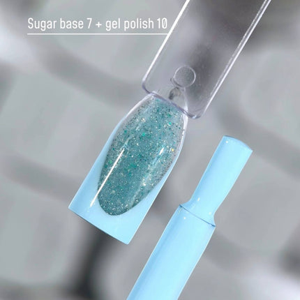 Saga Leaf Base №01 Albastru vivid cu folie argintie 9ml
