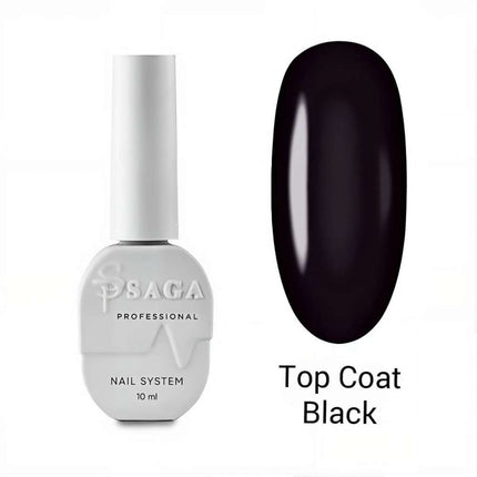 Saga Top Coat Negru 10ml