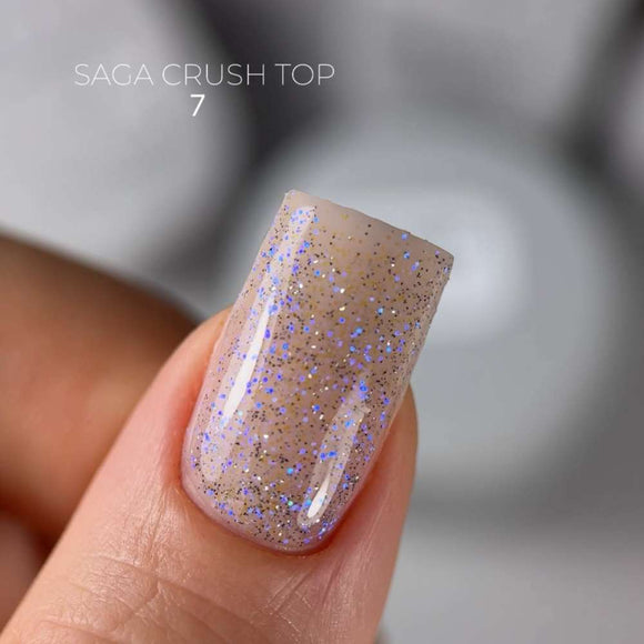 Saga Top Crush №07 cu sclipici albastru cameleon 9ml