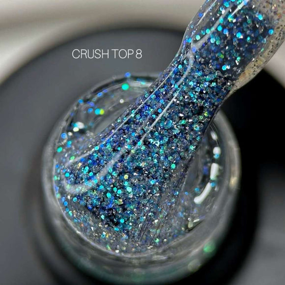Saga Top Crush №08 cu sclipici chameleon aqua 9ml
