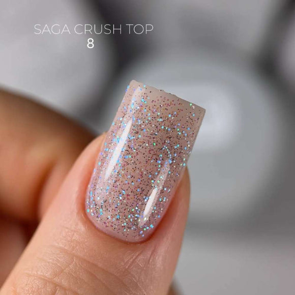 Saga Top Crush №08 cu sclipici chameleon aqua 9ml