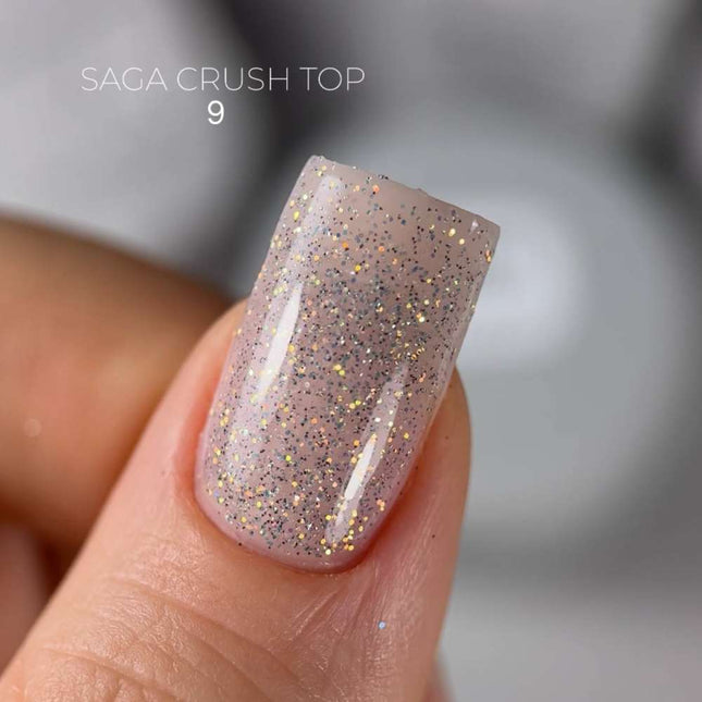Saga Top Crush №09 cu sclipici holografic bronz 9ml