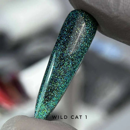 Saga Cat Eye Wild №1 Verde Albastru Auriu 9ml