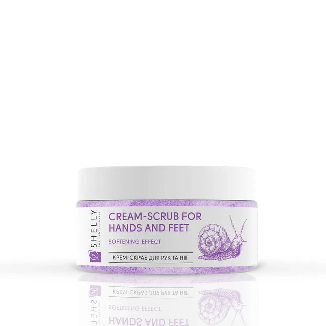Cremă-exfoliantă pentru mâini și picioare cu alantoină, extract de melc și unt de shea Shelly 350 g