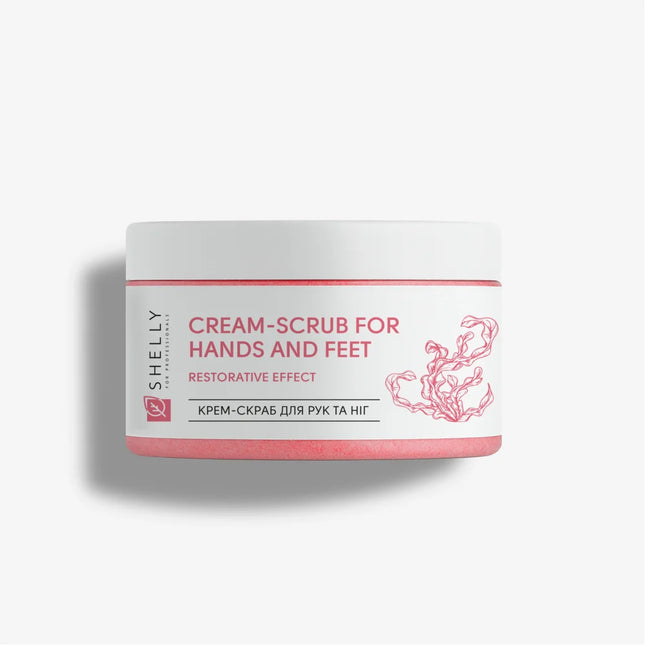 Cremă - Scrub pentru mâini și picioare cu uree, extract de laminaria și ulei de argan Shelly 350 g