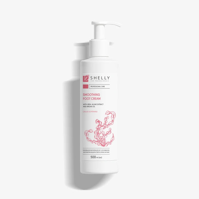 Cremă de picioare netezitoare cu uree, extract de alge și ulei de argan Shelly 500 ml