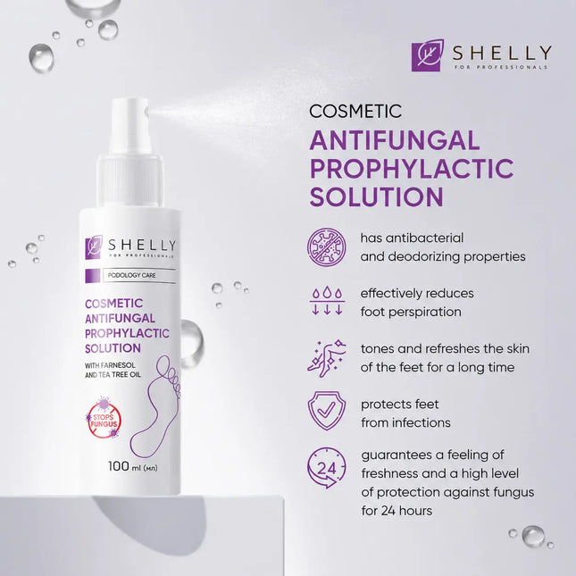 Profilactic antifungic pentru picioare și plăcuța unghială Shelly 100 ml