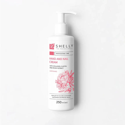 Cremă pentru mâini și unghii cu colagen, elastină și extract de bujor Shelly 250 ml