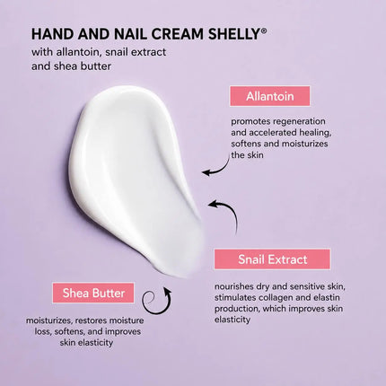 Hand And Nail Cream Allantoin , Snail Extract And Shea Butter Shelly 250 ml