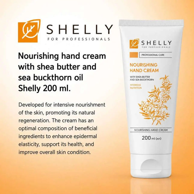 Cremă de mâini cu unt de shea și ulei de cătină Shelly 200 ml