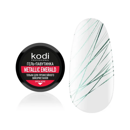 Spider Gel Metallic Emerald 4 ml Kodi Professional - Spider gel