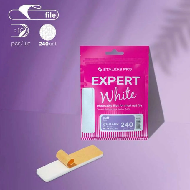 Disposable grinding files for short nail file Staleks EXPERT 51 240 grit 10 pcs