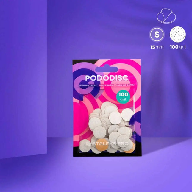 Одноразові пилочки для педикюру Disc Staleks PODODISC S 100 grit, 50 шт.