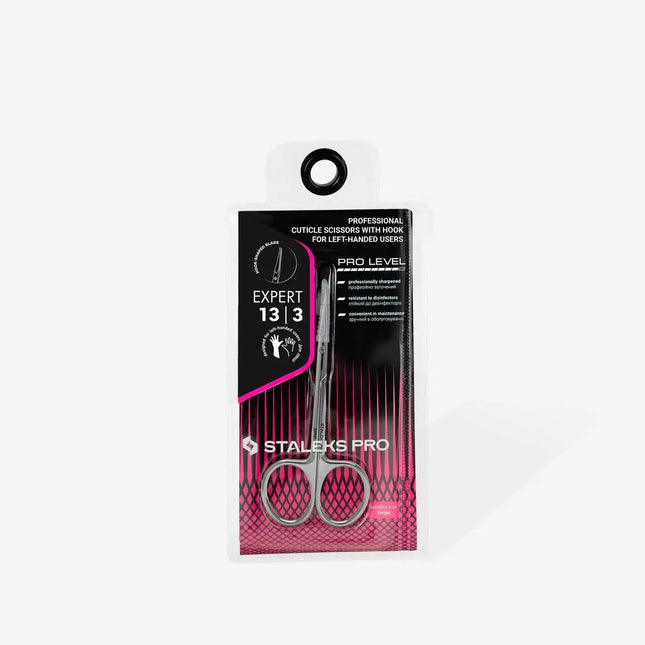 Foarfecă Staleks pentru cuticule, cu cârlig, pentru mâna stângă, Expert 13 tip 3