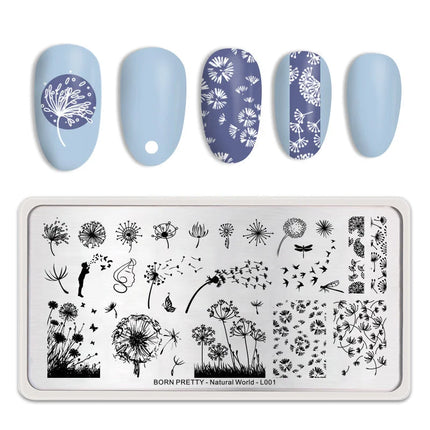 Stamping plate BORN PRETTY - Natural World - L001 - Stamping Plate