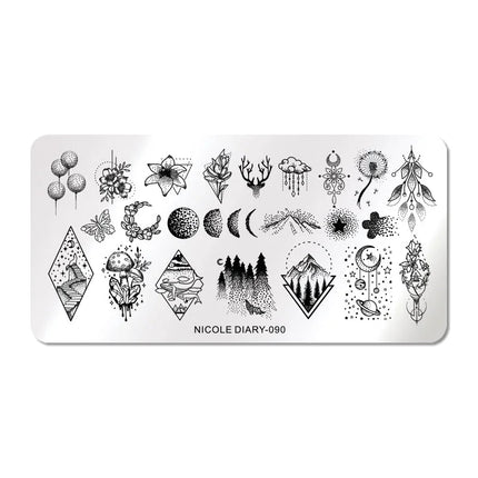 Stamping plate NICOLE DIARY-090 - Stamping Plate