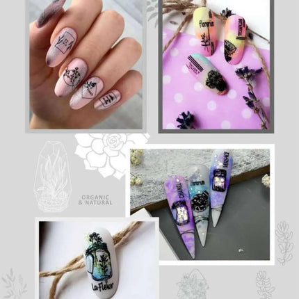 Plăcuță de stamping Taki Da №16 Florarium