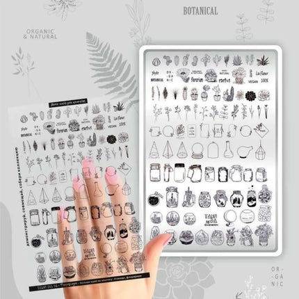 Plăcuță de stamping Taki Da №16 Florarium