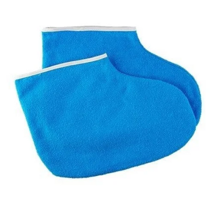 Terry cloth booties 1 pair - Blue - Gloves terry