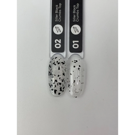 Top Black Crumbs №1 8 ml Siller - Top Coat