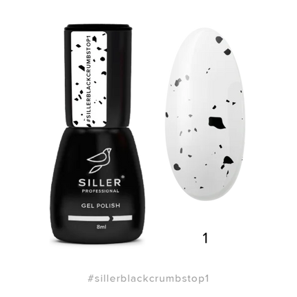 Top Black Crumbs №1 8 ml Siller - Top Coat