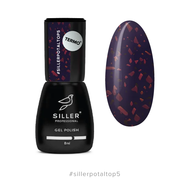 Top Potal No Wipe №5 (termo) 8 ml Siller - Top Coat