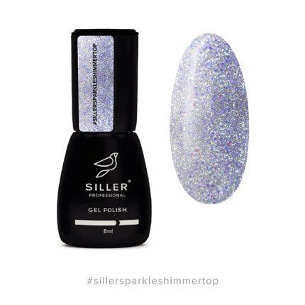 Top Sparkle Shimmer 8 ml Siller - Top Coat