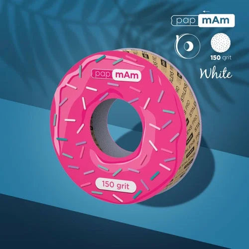 White disposable abrasive tape papmAm (without plastic case) Staleks Pro Expert 150 grit ATSC-150W - Disposable