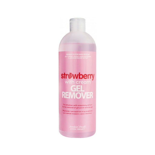 Cremă pentru îndepărtarea ojei semipermanente Jerden Proff Gel, căpșuni, 500 ml